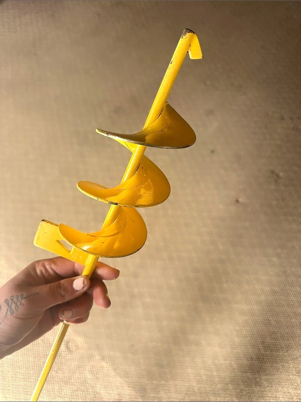 Yellow Spiral Garden Augers